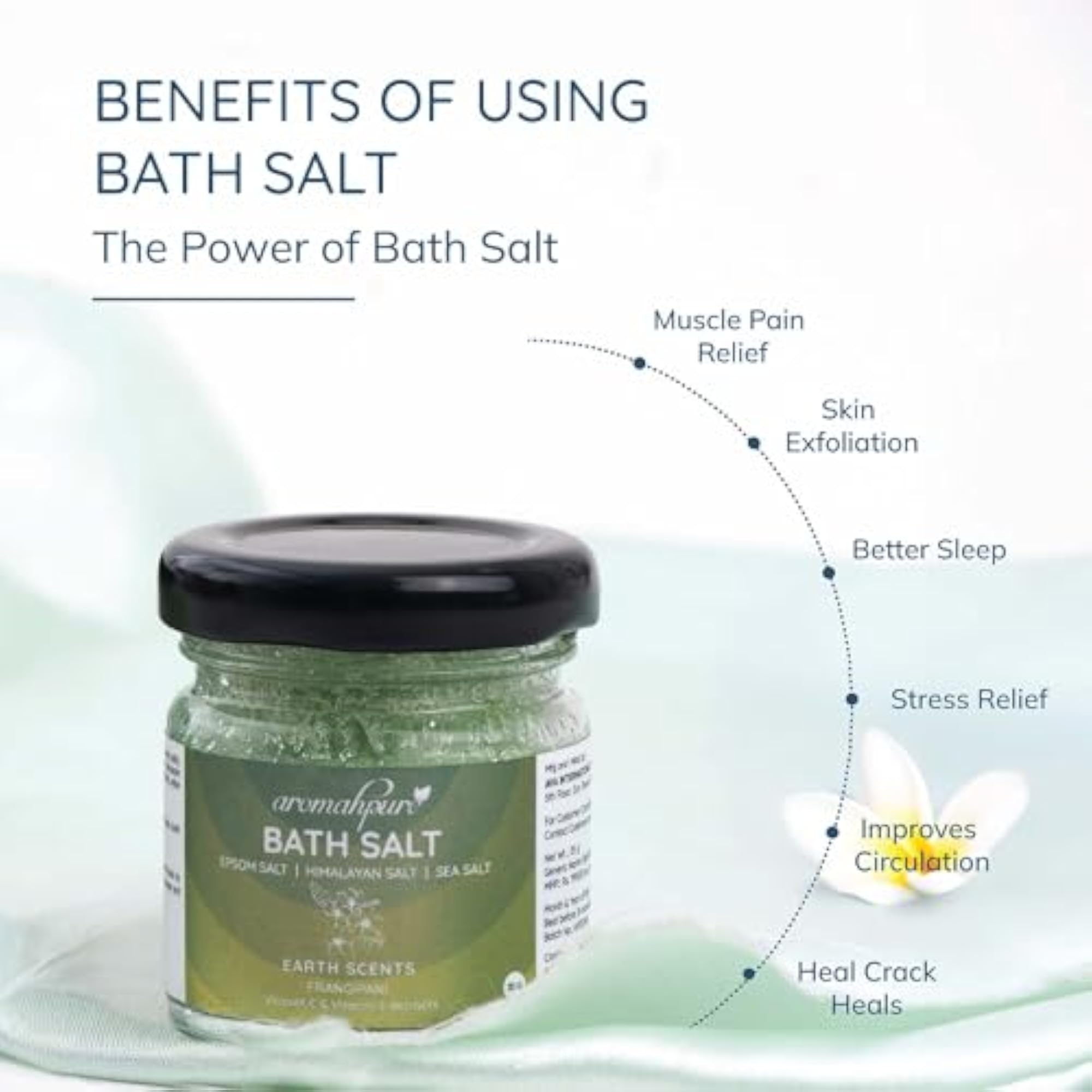 Natural Bath Salt Infused with Essential Oils, 100g